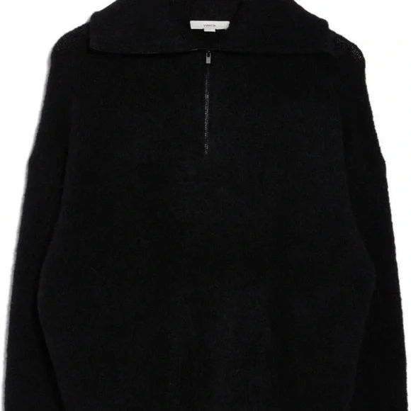 Vince Women's Alpaca Blend Quarter Zip Pullover - Picture 4 of 9